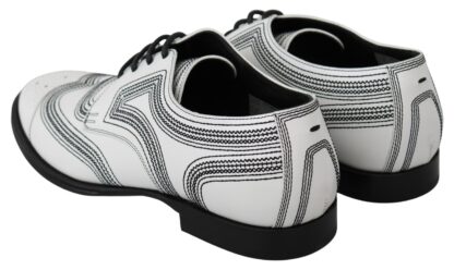 Dolce & Gabbana - Elegant White Leather Derby Shoes