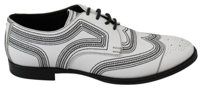 Dolce & Gabbana - Elegant White Leather Derby Shoes