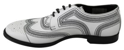 Dolce & Gabbana - Elegant White Leather Derby Shoes