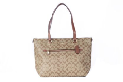 COACH - Signature Coated Canvas and Leather Gallery Tote Handbag