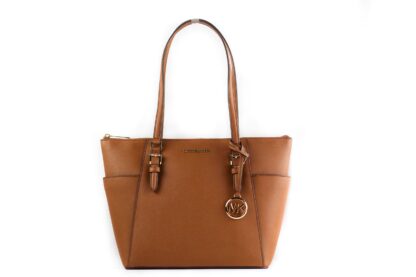 Michael Kors - Charlotte Signature Leather Large Top Zip Tote Handbag Bag