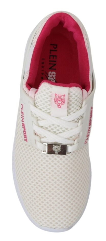 Philipp Plein - Chic White Becky Sneakers with Pink Accents