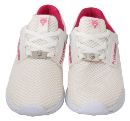 Philipp Plein - Chic White Becky Sneakers with Pink Accents