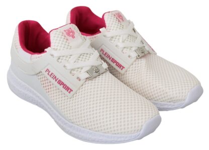 Philipp Plein - Chic White Becky Sneakers with Pink Accents