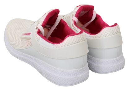 Philipp Plein - Chic White Becky Sneakers with Pink Accents