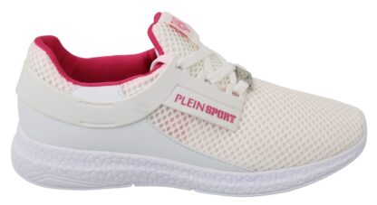 Philipp Plein - Chic White Becky Sneakers with Pink Accents