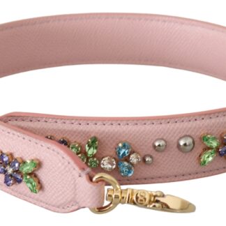 Dolce & Gabbana - Elegant Pink Gold Leather Shoulder Strap