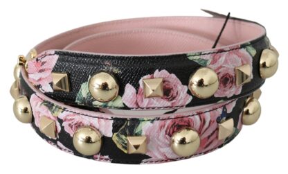 Dolce & Gabbana - Elegant Floral Leather Shoulder Strap