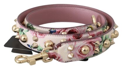 Dolce & Gabbana - Chic Floral Pink Leather Shoulder Strap