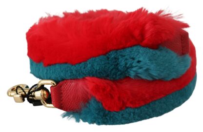 Dolce & Gabbana - Elegant Red Lapin Fur Shoulder Strap