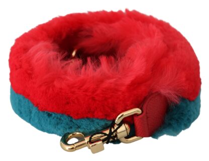 Dolce & Gabbana - Elegant Red Lapin Fur Shoulder Strap