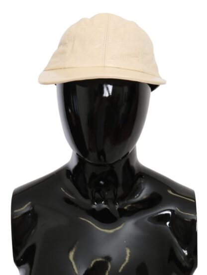 Dolce & Gabbana - Elegant White Lambskin Leather Baseball Cap