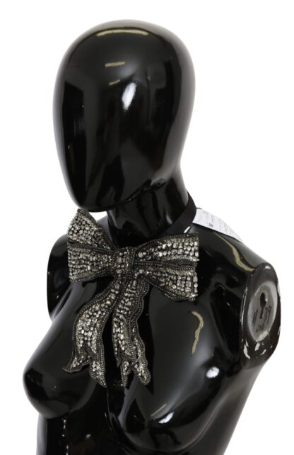 Dolce & Gabbana - Elegant Silver Silk Bowtie