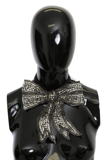 Dolce & Gabbana - Elegant Silver Silk Bowtie