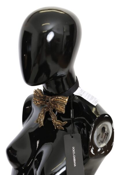 Dolce & Gabbana - Elegant Silk Gold Bowtie - Dazzle in Style