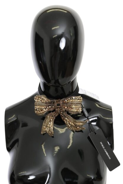 Dolce & Gabbana - Elegant Silk Gold Bowtie - Dazzle in Style