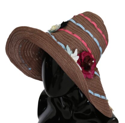 Dolce & Gabbana - Elegant Floppy Straw Hat with Floral Accents