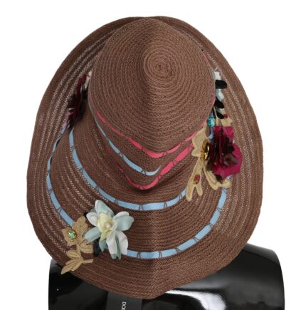 Dolce & Gabbana - Elegant Floppy Straw Hat with Floral Accents