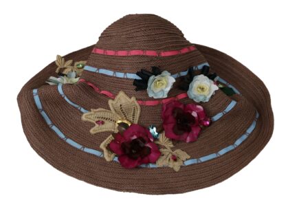 Dolce & Gabbana - Elegant Floppy Straw Hat with Floral Accents