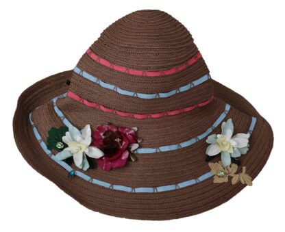 Dolce & Gabbana - Elegant Floppy Straw Hat with Floral Accents