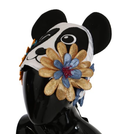 Dolce & Gabbana - Chic Multicolor Panda Beanie with Floral Accents