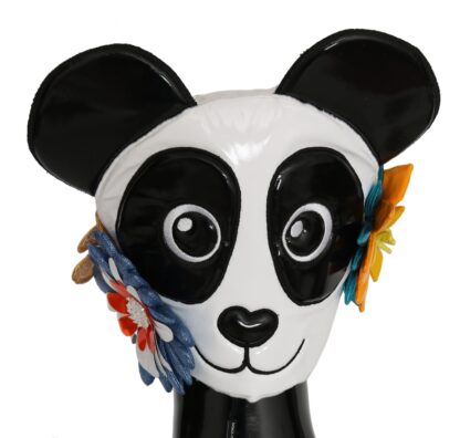 Dolce & Gabbana - Chic Multicolor Panda Beanie with Floral Accents