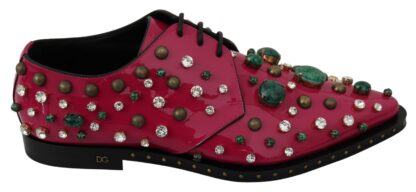 Dolce & Gabbana - Fuchsia Pink Crystal Patent Flats