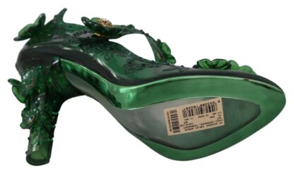 Dolce & Gabbana - Emerald Elegance Crystal Cinderella Pumps