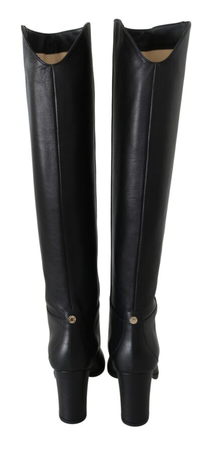 Jimmy Choo - Elegant Black Calf Leather Heeled Boots