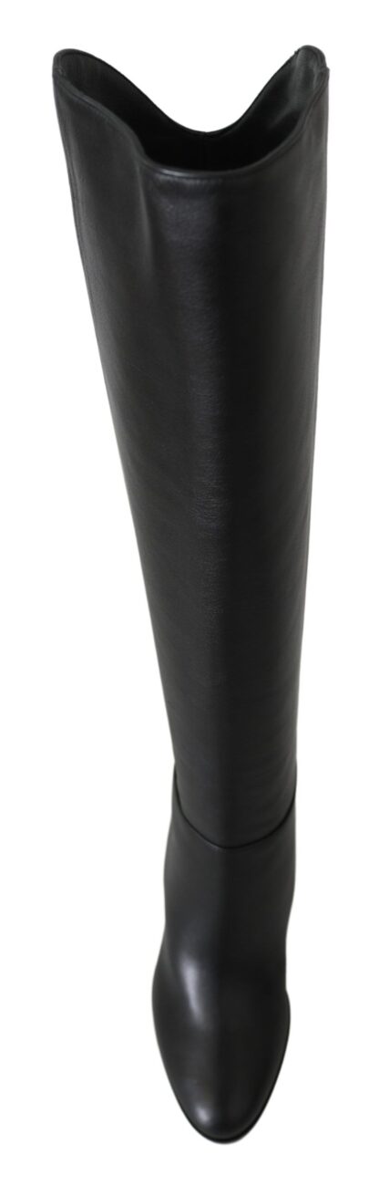 Jimmy Choo - Elegant Black Calf Leather Heeled Boots