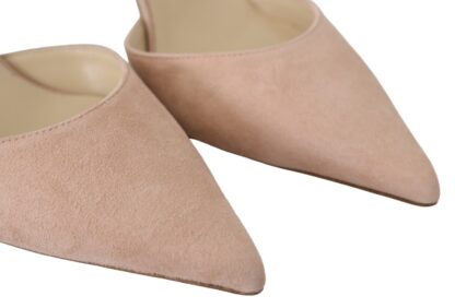 Jimmy Choo - Elegant Powder Pink Suede Pumps