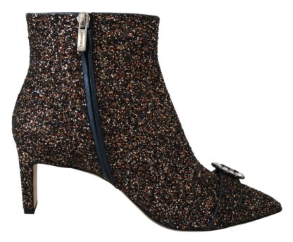 Jimmy Choo - Amethyst Mix Hanover Heeled Glitter Boots