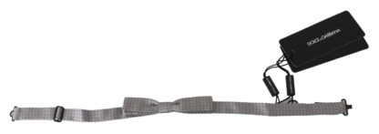 Dolce & Gabbana - Elegant Silk Gray Polka Dot Bow Tie