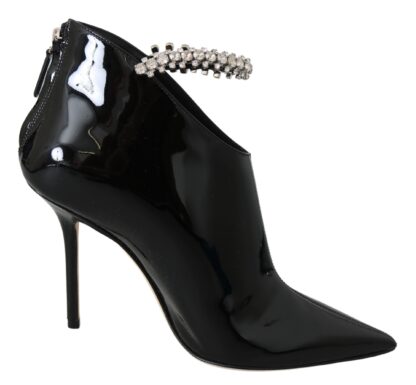 Jimmy Choo - Elegant Black Patent Heeled Boots