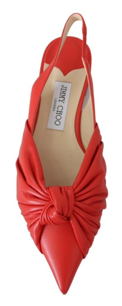 Jimmy Choo - Chic Red Pointed Toe Leather Flats