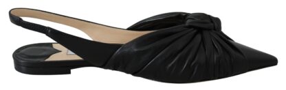 Jimmy Choo - Elegant Pointed Toe Leather Flats