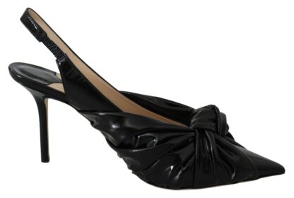 Jimmy Choo - Elegant Black Leather Pointed Toe Pumps