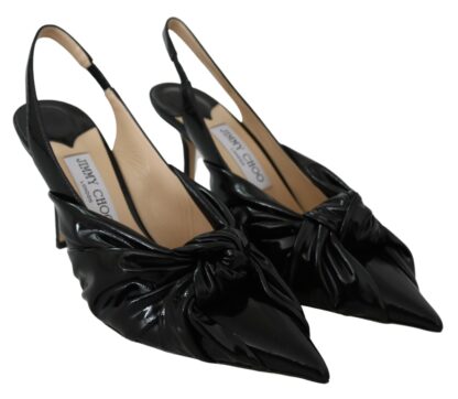 Jimmy Choo - Elegant Black Leather Pointed Toe Pumps