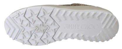 Jimmy Choo - Antique Gold Glitter Leather Sneakers