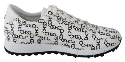 Jimmy Choo - Elegant Monochrome Leather Sneakers