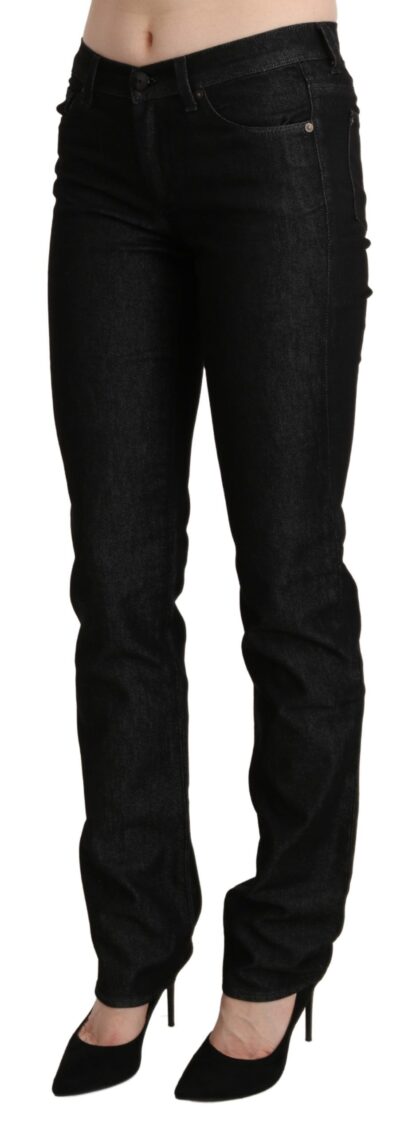 Ermanno Scervino - Chic Black Mid Waist Skinny Jeans