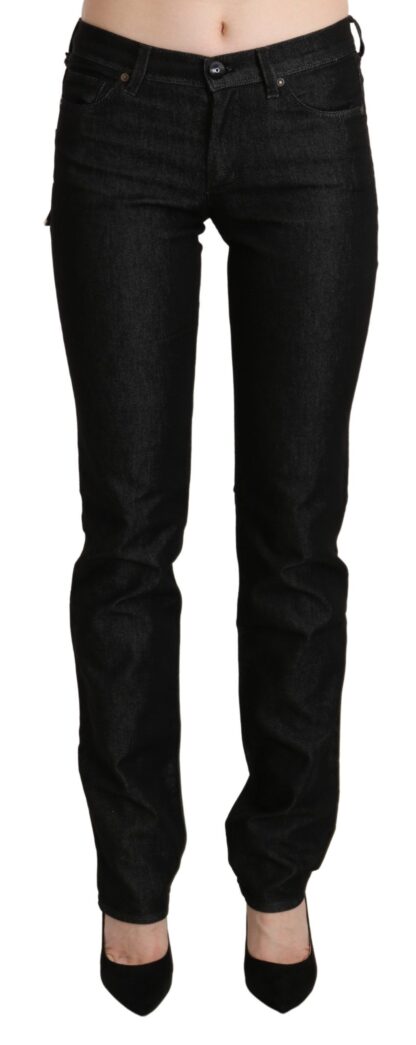 Ermanno Scervino - Chic Black Mid Waist Skinny Jeans