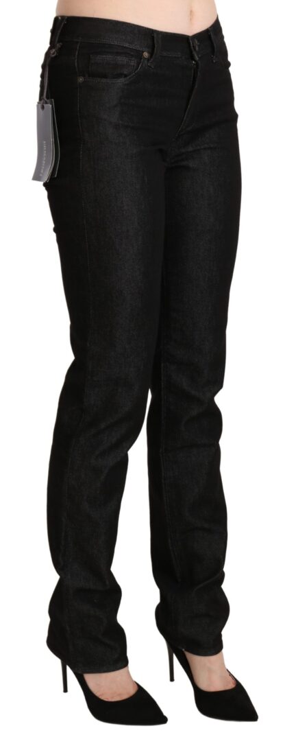 Ermanno Scervino - Chic Black Mid Waist Skinny Jeans