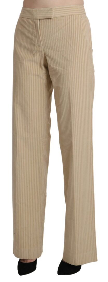 Ermanno Scervino - Chic Beige High-Waist Wide Leg Pants