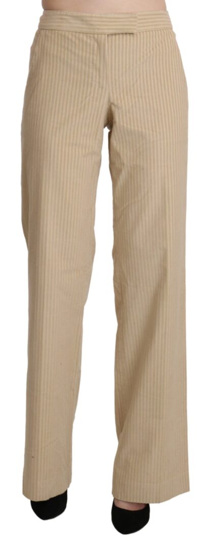 Ermanno Scervino - Chic Beige High-Waist Wide Leg Pants