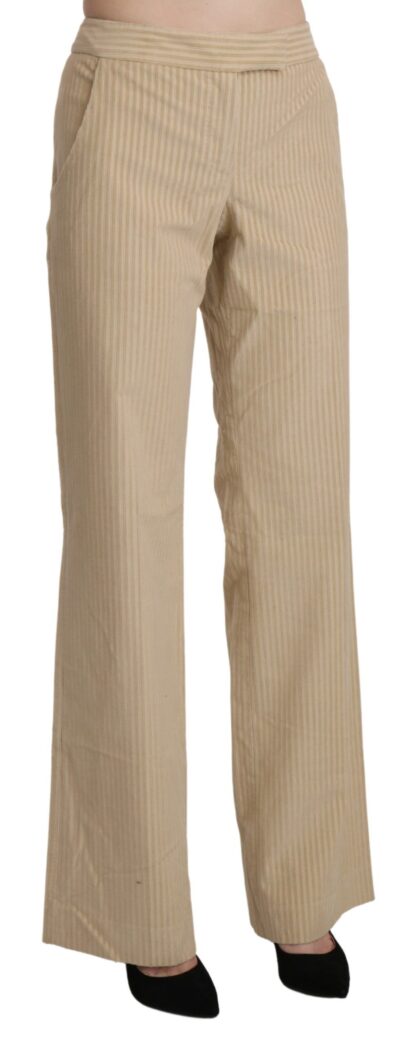 Ermanno Scervino - Chic Beige High-Waist Wide Leg Pants