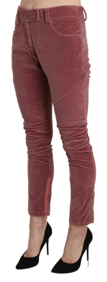 Ermanno Scervino - Chic Red Mid Waist Skinny Trousers