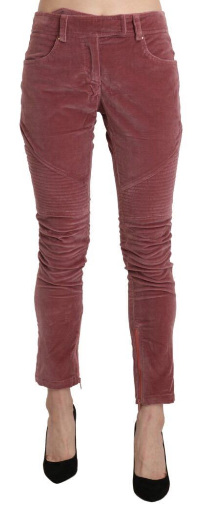 Ermanno Scervino - Chic Red Mid Waist Skinny Trousers