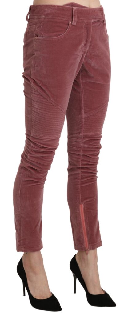 Ermanno Scervino - Chic Red Mid Waist Skinny Trousers