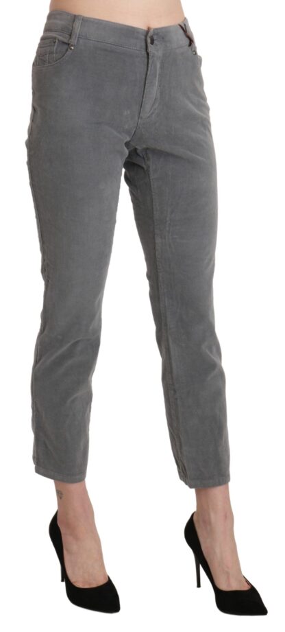 Ermanno Scervino - Chic Gray Mid Waist Cropped Trousers